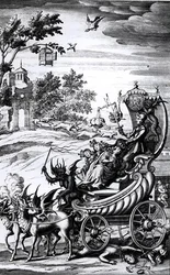Cromwells Wagen, Frontispiz zu einem Werk über den Bürgerkrieg